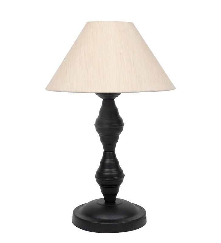 tu casa Table Lamp, Night Lamp for Bedroom, Decoration Bedside Lamp, Metal Table Lamp with Satin Shade| Nightstand Lamps for Bedroom, Living Room, Gift| Home Decor Items