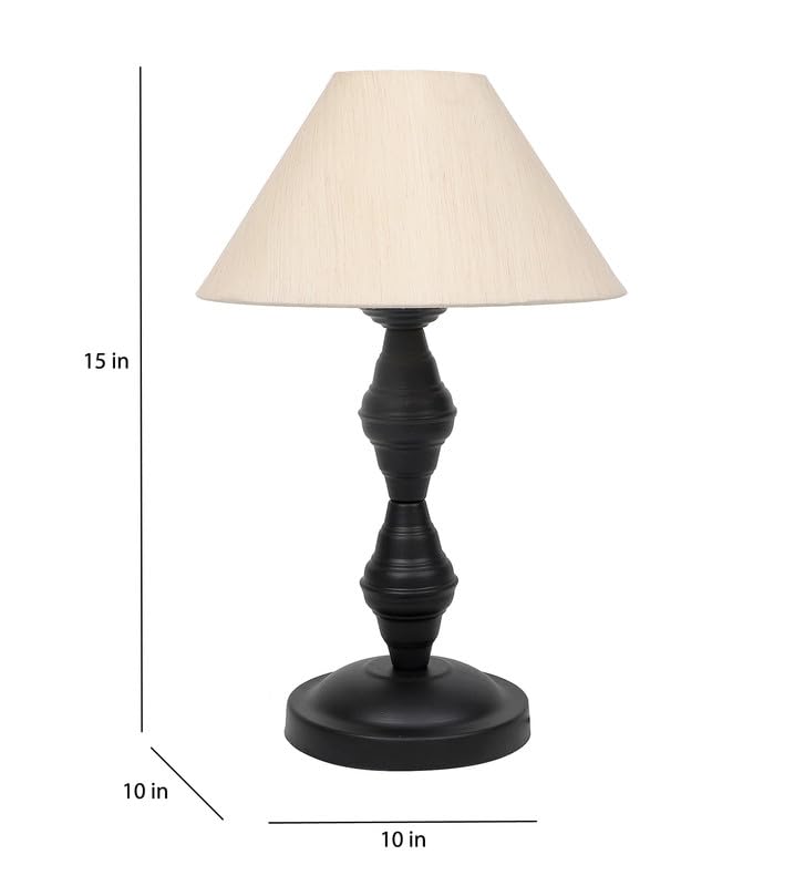 tu casa Table Lamp, Night Lamp for Bedroom, Decoration Bedside Lamp, Metal Table Lamp with Satin Shade| Nightstand Lamps for Bedroom, Living Room, Gift| Home Decor Items