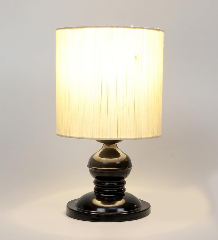 tu casa Table Lamp, Night Lamp for Bedroom, Decoration Bedside Lamp, Metal Table Lamp with Satin Shade| Nightstand Lamps for Bedroom, Living Room, Gift| Home Decor Items