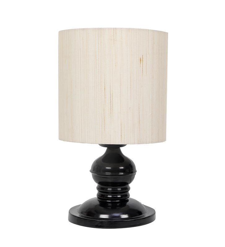 tu casa Table Lamp, Night Lamp for Bedroom, Decoration Bedside Lamp, Metal Table Lamp with Satin Shade| Nightstand Lamps for Bedroom, Living Room, Gift| Home Decor Items