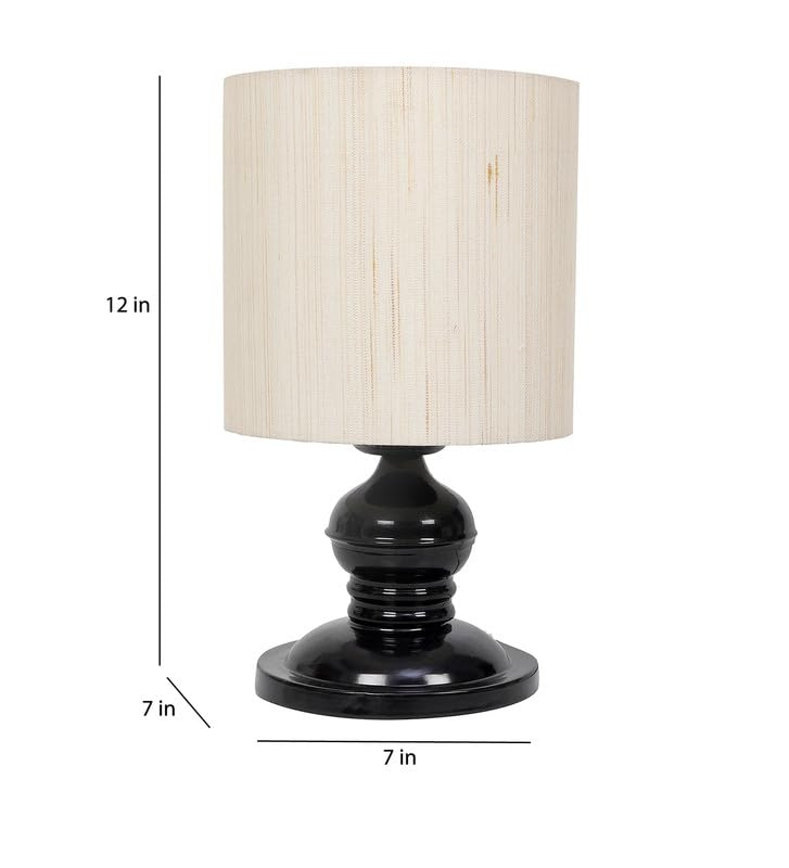 tu casa Table Lamp, Night Lamp for Bedroom, Decoration Bedside Lamp, Metal Table Lamp with Satin Shade| Nightstand Lamps for Bedroom, Living Room, Gift| Home Decor Items