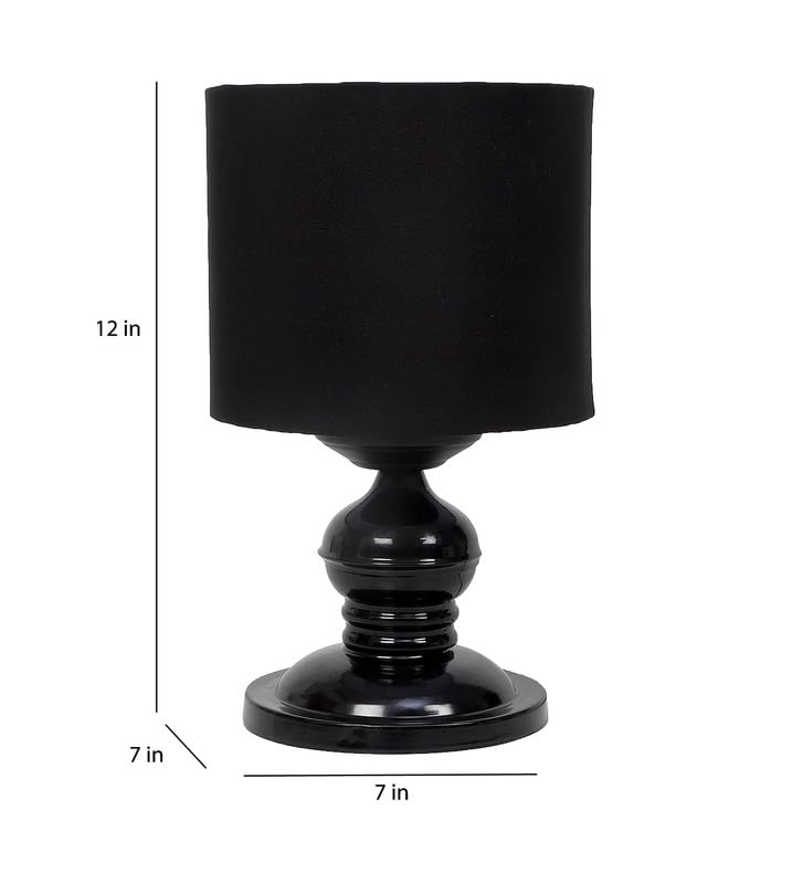 tu casa Table Lamp, Night Lamp for Bedroom, Decoration Bedside Lamp, Metal Table Lamp with Satin Shade| Nightstand Lamps for Bedroom, Living Room, Gift| Home Decor Items