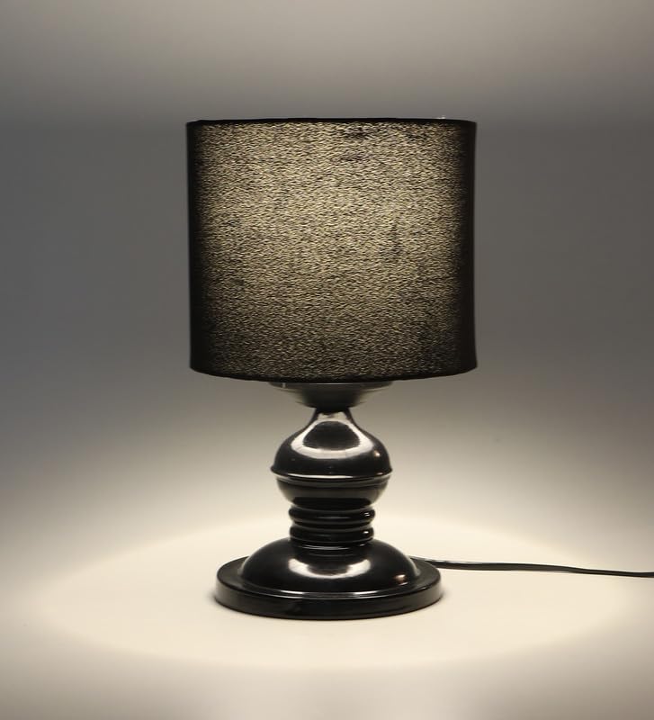 tu casa Table Lamp, Night Lamp for Bedroom, Decoration Bedside Lamp, Metal Table Lamp with Satin Shade| Nightstand Lamps for Bedroom, Living Room, Gift| Home Decor Items