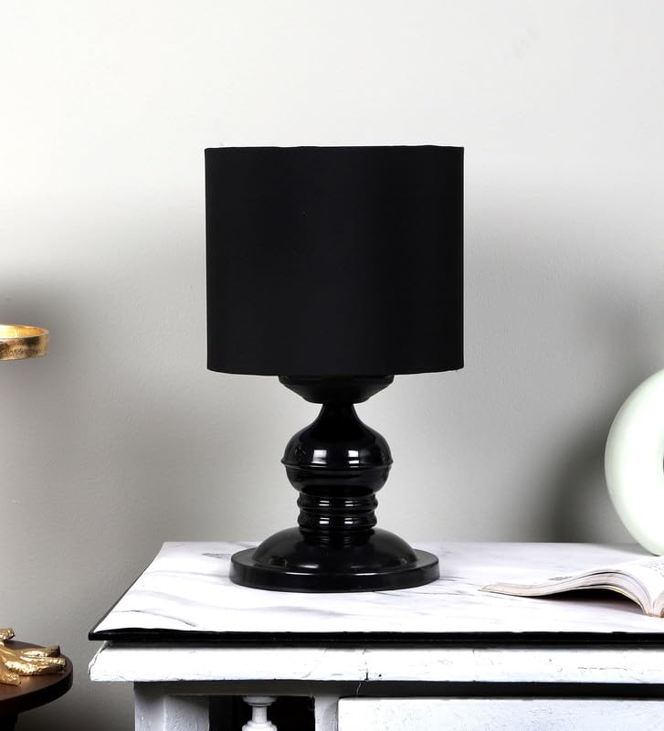 tu casa Table Lamp, Night Lamp for Bedroom, Decoration Bedside Lamp, Metal Table Lamp with Satin Shade| Nightstand Lamps for Bedroom, Living Room, Gift| Home Decor Items