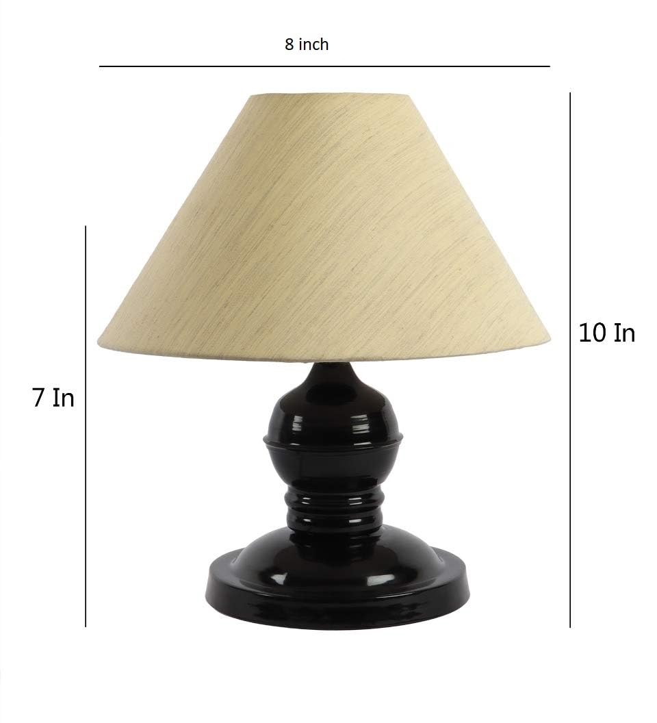 tu casa Table Lamp, Night Lamp for Bedroom, Decoration Bedside Lamp, Metal Table Lamp with Satin Shade| Nightstand Lamps for Bedroom, Living Room, Gift| Home Decor Items