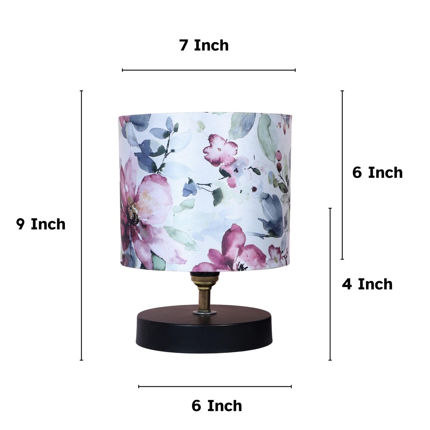 tu casa Table Lamp, Night Lamp for Bedroom, Decoration Bedside Lamp, Metal Table Lamp with Satin Shade| Nightstand Lamps for Bedroom, Living Room, Gift| Home Decor Items