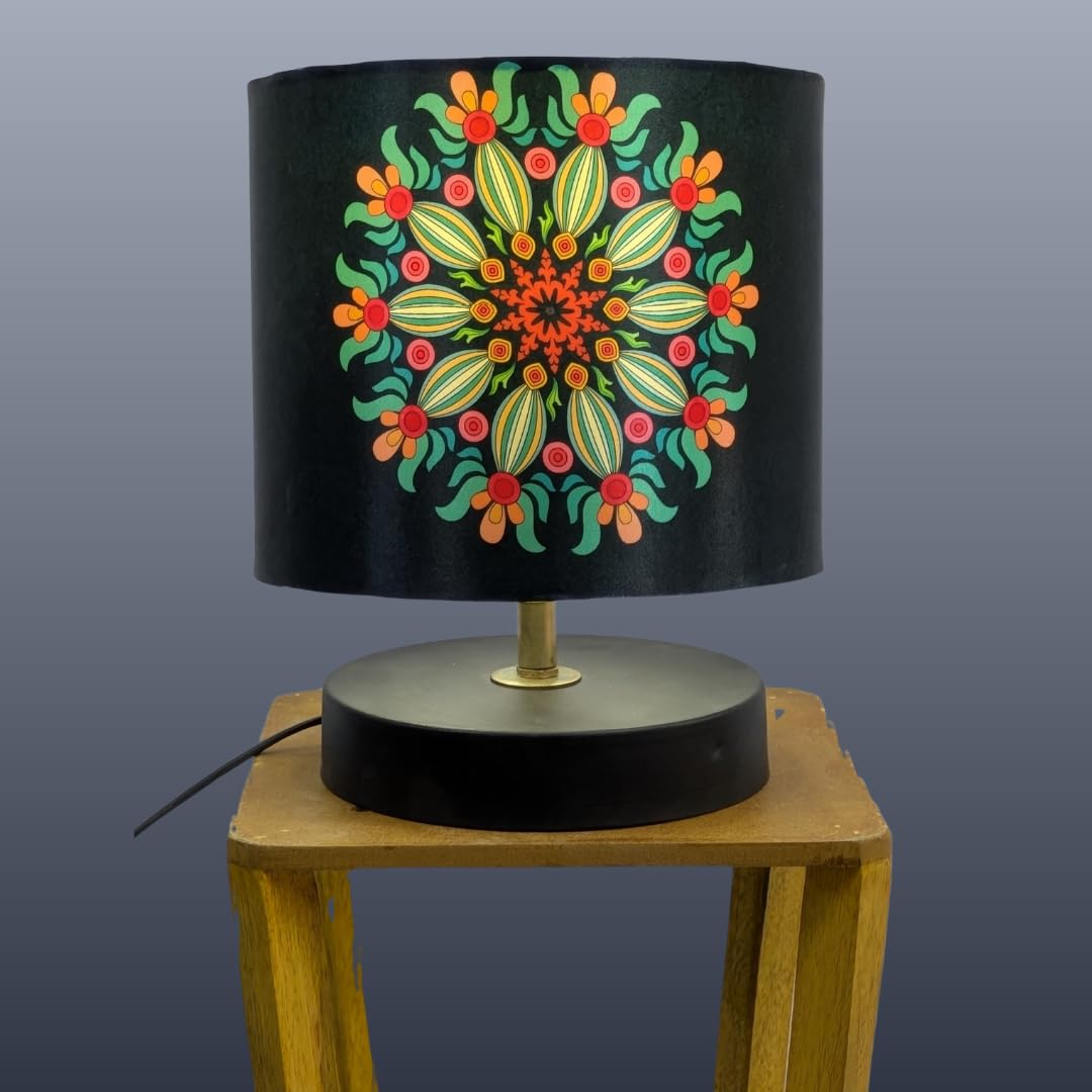 tu casa Table Lamp, Night Lamp for Bedroom, Decoration Bedside Lamp, Metal Table Lamp with Satin Shade| Nightstand Lamps for Bedroom, Living Room, Gift| Home Decor Items