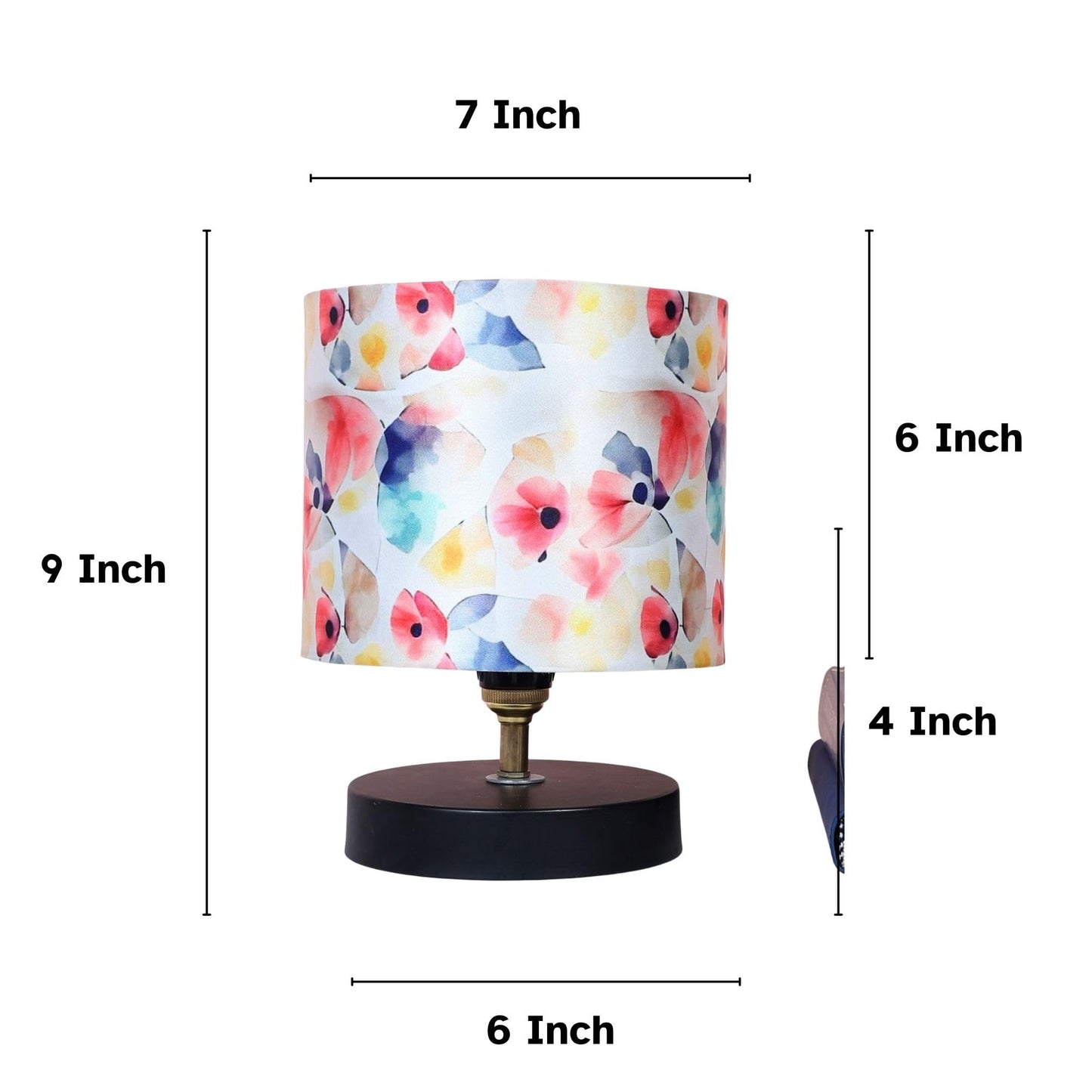 tu casa Table Lamp, Night Lamp for Bedroom, Decoration Bedside Lamp, Metal Table Lamp with Satin Shade| Nightstand Lamps for Bedroom, Living Room, Gift| Home Decor Items