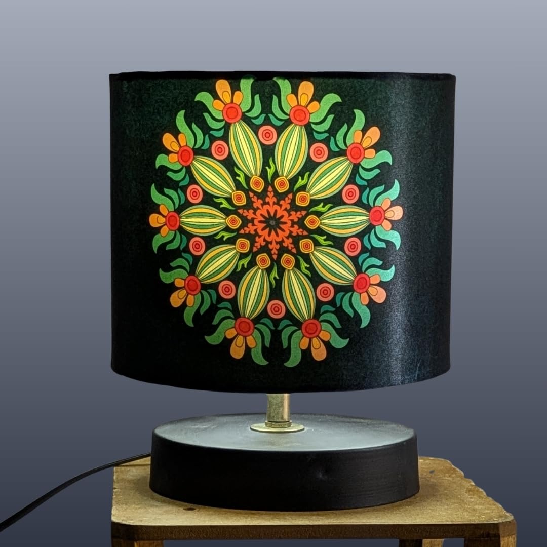 tu casa Table Lamp, Night Lamp for Bedroom, Decoration Bedside Lamp, Metal Table Lamp with Satin Shade| Nightstand Lamps for Bedroom, Living Room, Gift| Home Decor Items