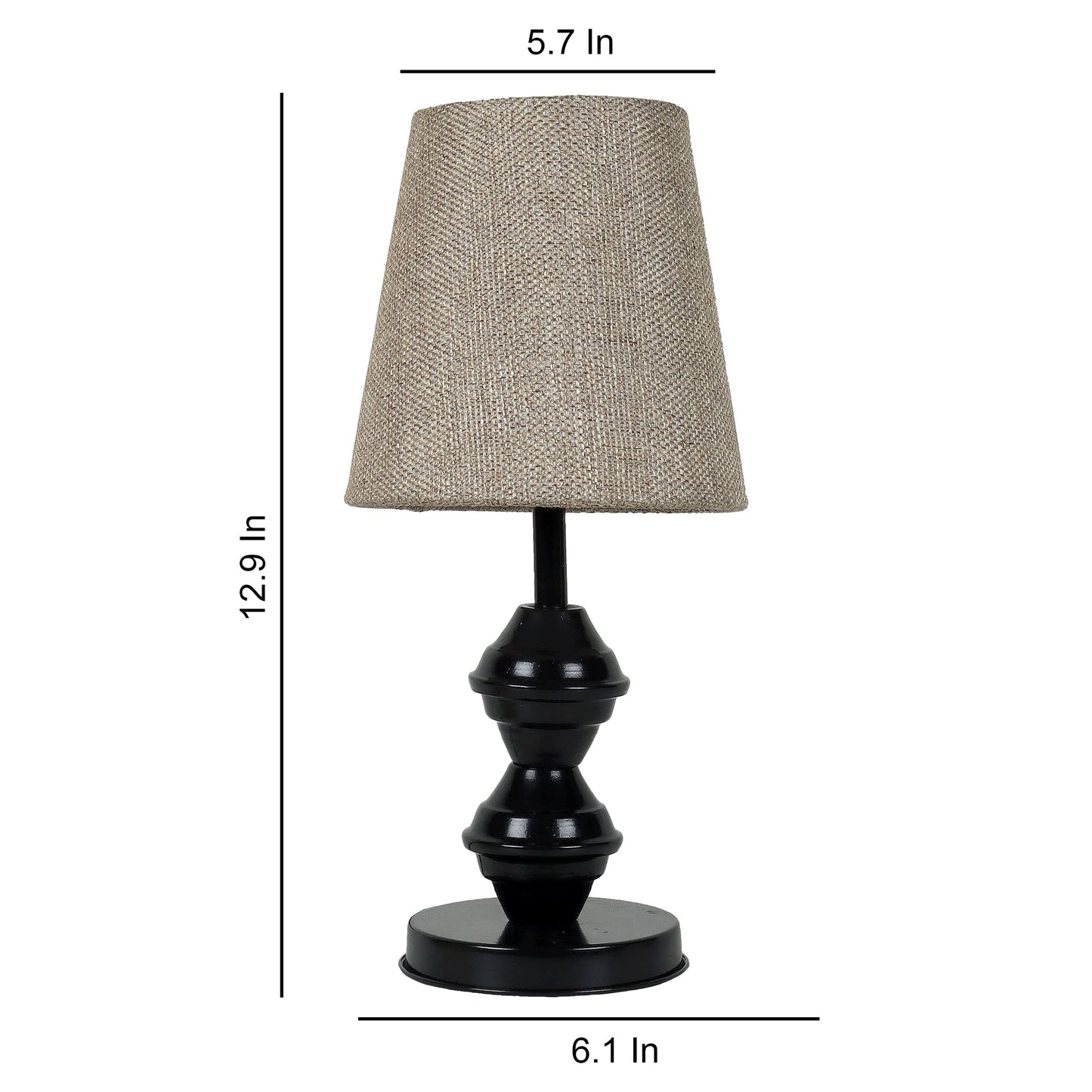 tu casa Table Lamp, Night Lamp for Bedroom, Decoration Bedside Lamp, Metal Table Lamp with Satin Shade| Nightstand Lamps for Bedroom, Living Room, Gift| Home Decor Items