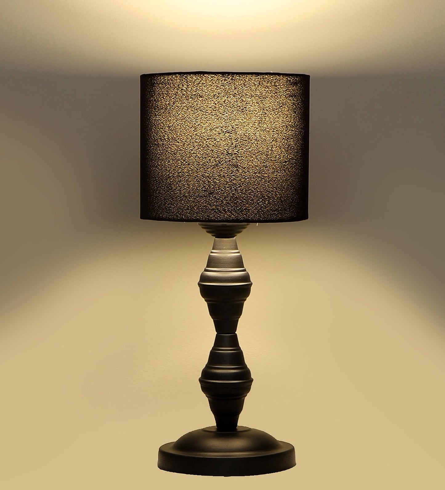 tu casa Table Lamp, Night Lamp for Bedroom, Decoration Bedside Lamp, Metal Table Lamp with Satin Shade| Nightstand Lamps for Bedroom, Living Room, Gift| Home Decor Items