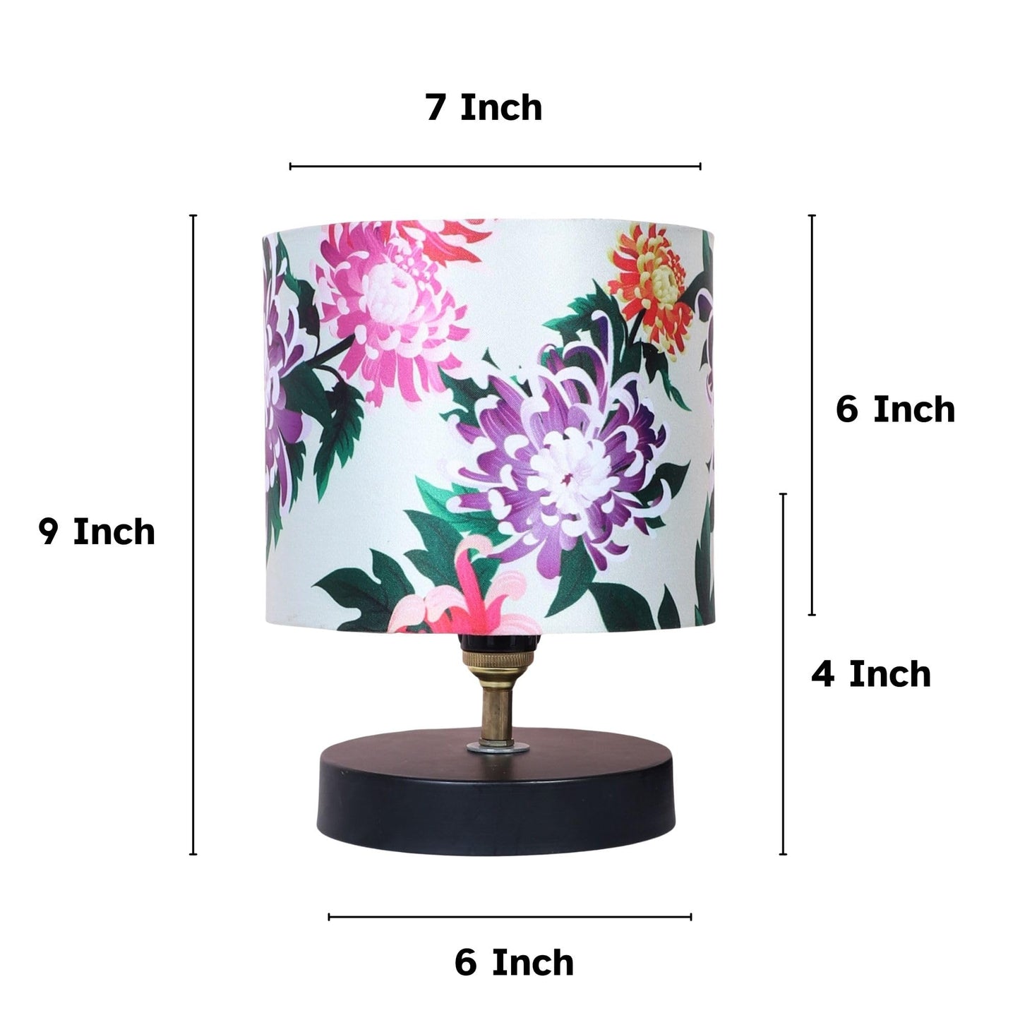 tu casa Table Lamp, Night Lamp for Bedroom, Decoration Bedside Lamp, Metal Table Lamp with Satin Shade| Nightstand Lamps for Bedroom, Living Room, Gift| Home Decor Items