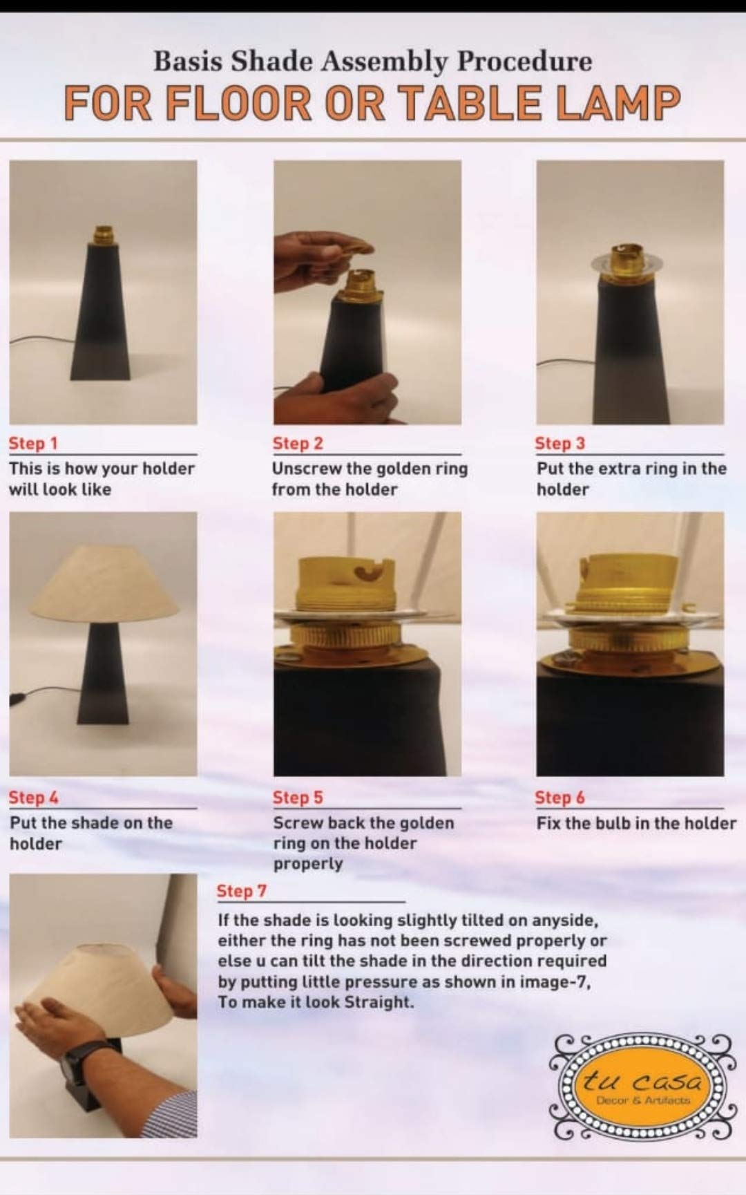 tu casa Table Lamp, Night Lamp for Bedroom, Decoration Bedside Lamp, Metal Table Lamp with Satin Shade| Nightstand Lamps for Bedroom, Living Room, Gift| Home Decor Items