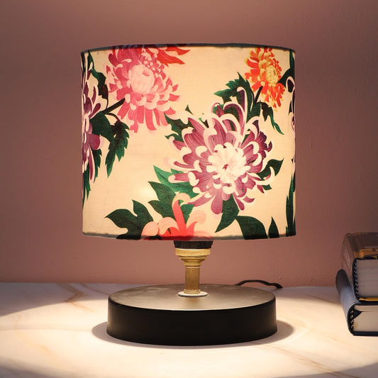 tu casa Table Lamp, Night Lamp for Bedroom, Decoration Bedside Lamp, Metal Table Lamp with Satin Shade| Nightstand Lamps for Bedroom, Living Room, Gift| Home Decor Items