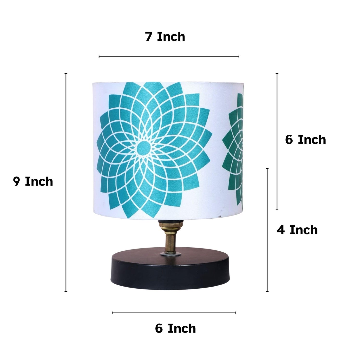 tu casa Table Lamp, Night Lamp for Bedroom, Decoration Bedside Lamp, Metal Table Lamp with Satin Shade| Nightstand Lamps for Bedroom, Living Room, Gift| Home Decor Items