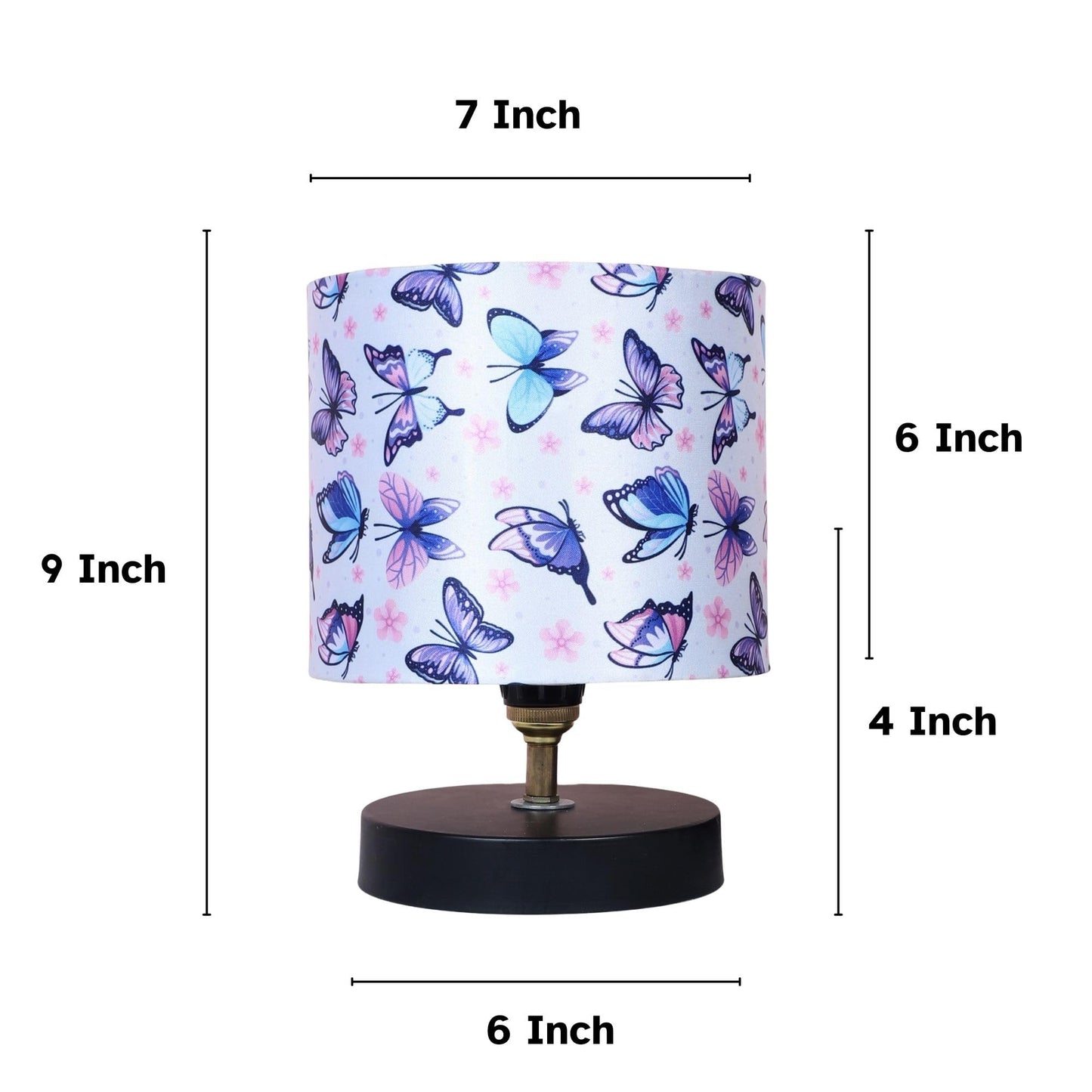 tu casa Table Lamp, Night Lamp for Bedroom, Decoration Bedside Lamp, Metal Table Lamp with Satin Shade| Nightstand Lamps for Bedroom, Living Room, Gift| Home Decor Items