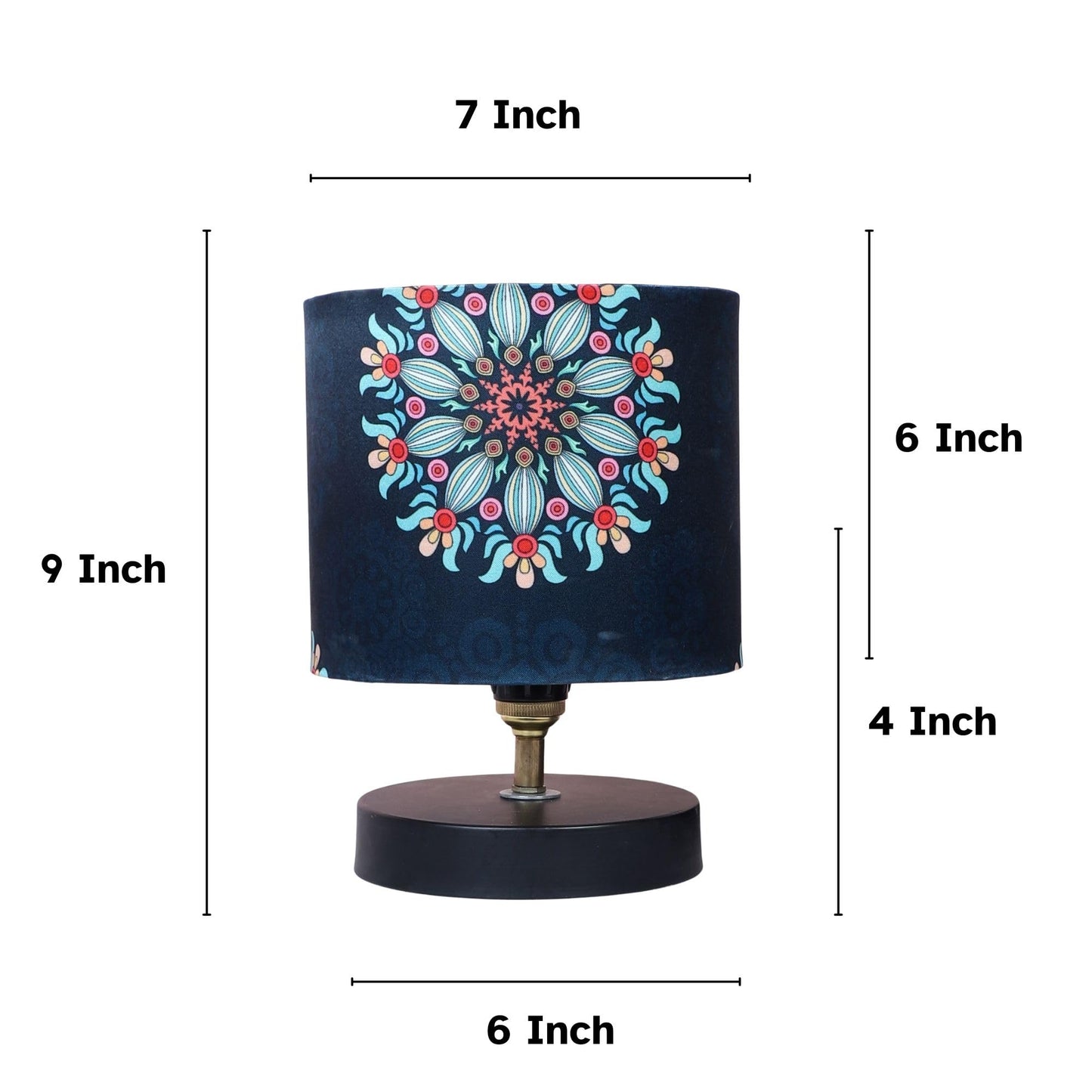 tu casa Table Lamp, Night Lamp for Bedroom, Decoration Bedside Lamp, Metal Table Lamp with Satin Shade| Nightstand Lamps for Bedroom, Living Room, Gift| Home Decor Items