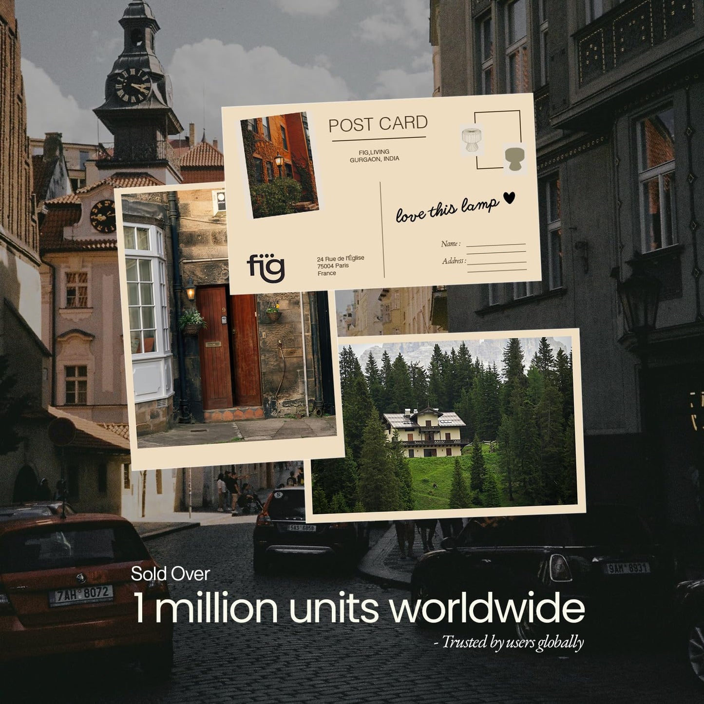 FIG Living Ori Table Lamp for Living Room Decoration, Bedroom, Study and Gifting | 32 cm Tall Origami Design Lampshade | Premium Laminated Paper - Dust and Water Resisant | Ambient Night Lamp