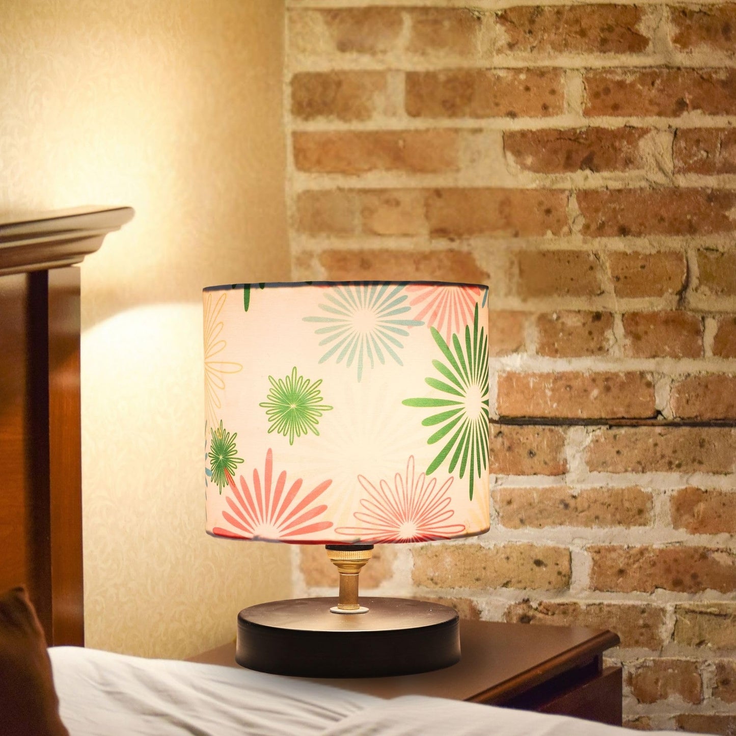 tu casa Table Lamp, Night Lamp for Bedroom, Decoration Bedside Lamp, Metal Table Lamp with Satin Shade| Nightstand Lamps for Bedroom, Living Room, Gift| Home Decor Items