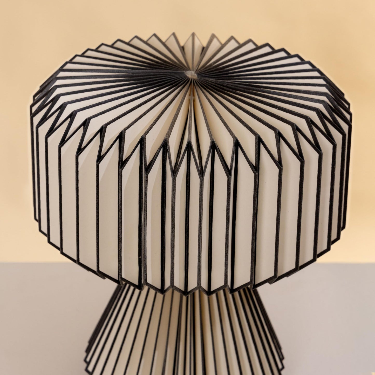 FIG Living Ori Table Lamp for Living Room Decoration, Bedroom, Study and Gifting | 32 cm Tall Origami Design Lampshade | Premium Laminated Paper - Dust and Water Resisant | Ambient Night Lamp